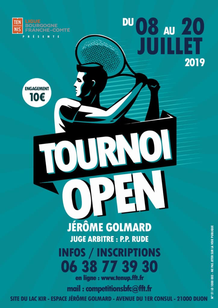 Tournoi Open Jérôme GOLMARD Dijon Lac Kir : Ligue BFC de Tennis