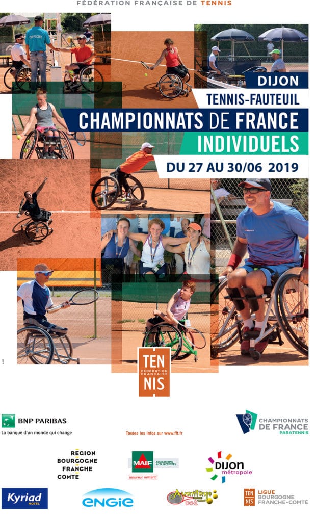 Affiche Championnats de France individuels de Tennis Fauteuil 2019 : Ligue BFC de Tennis