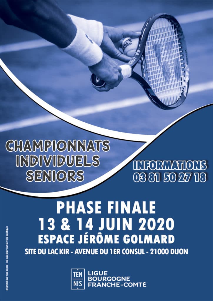 Individuels Régionaux Seniors 2020 : Ligue BFC de Tennis