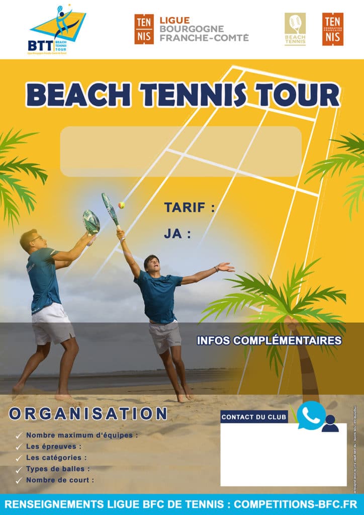 Modèle Clubs Beach Tennis Tour : Ligue BFC Tennis