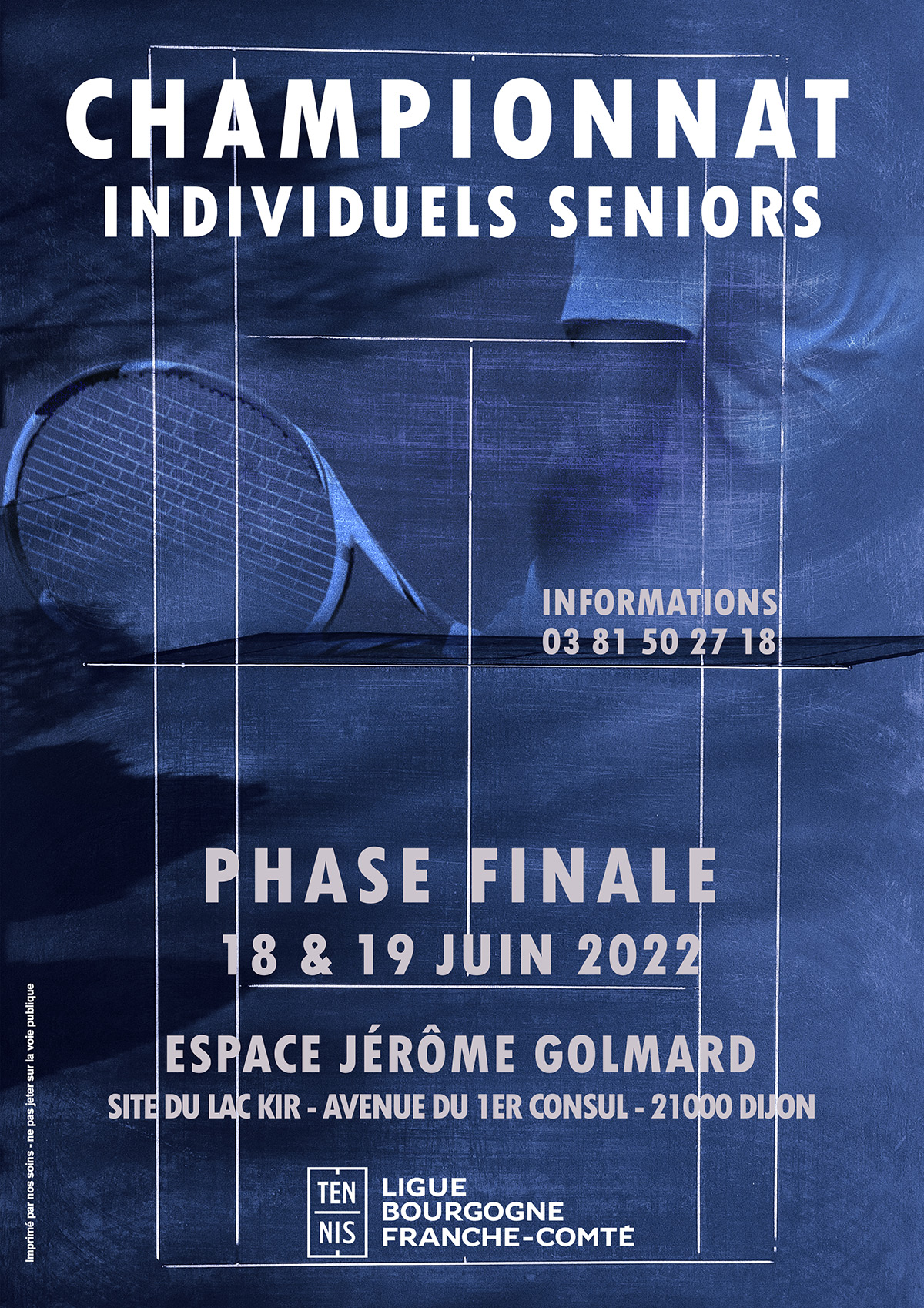 Individuels Régionaux Seniors 2022 : Ligue BFC de Tennis