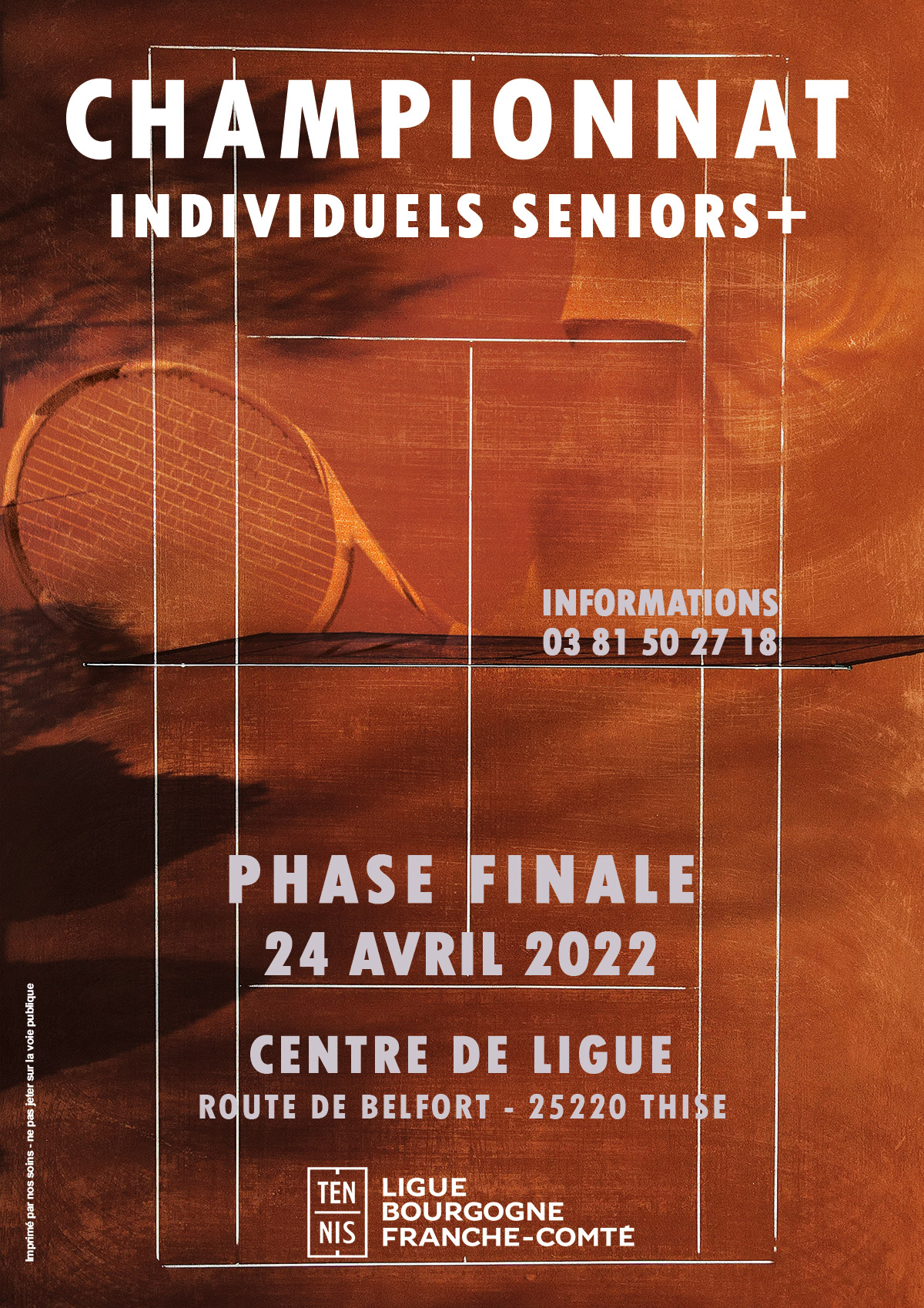 Individuels Régionaux Seniors Plus 2022 : Ligue BFC de Tennis
