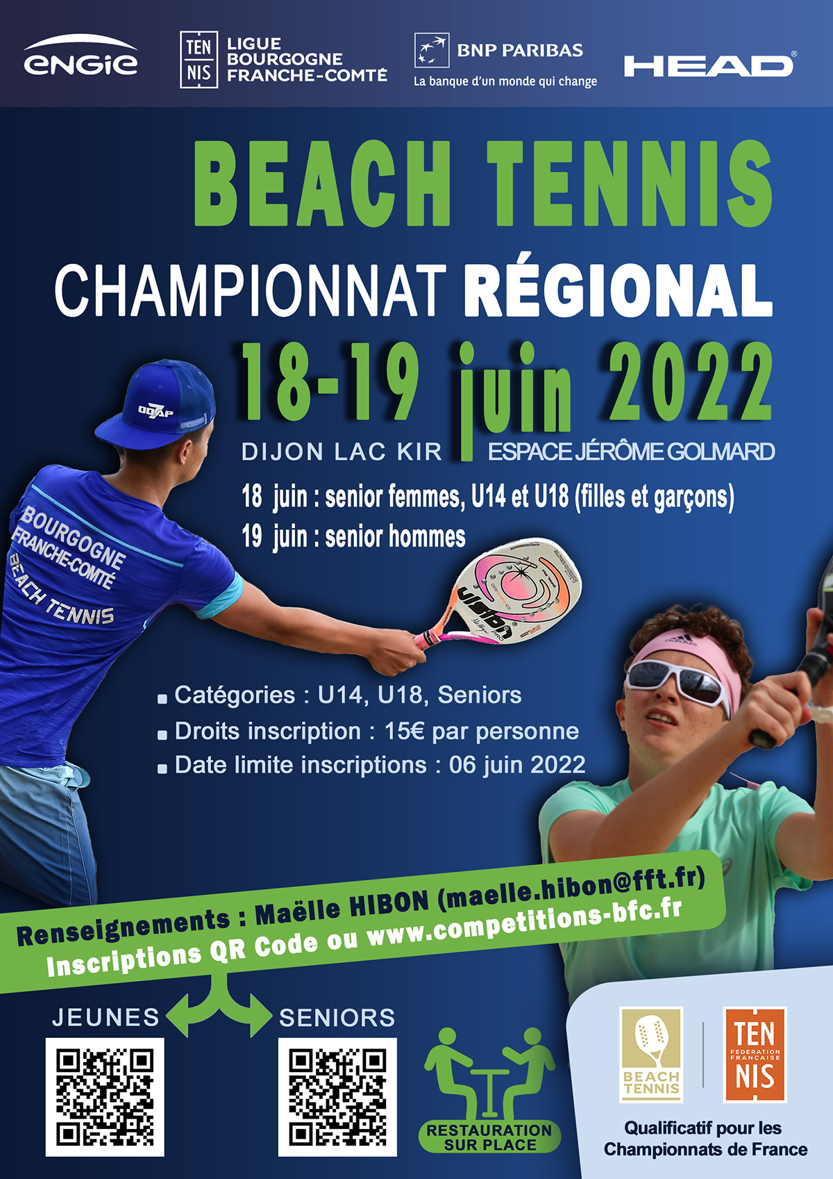 Championnat Régionaux de Beach Tennis 2022 : Ligue BFC de Tennis
