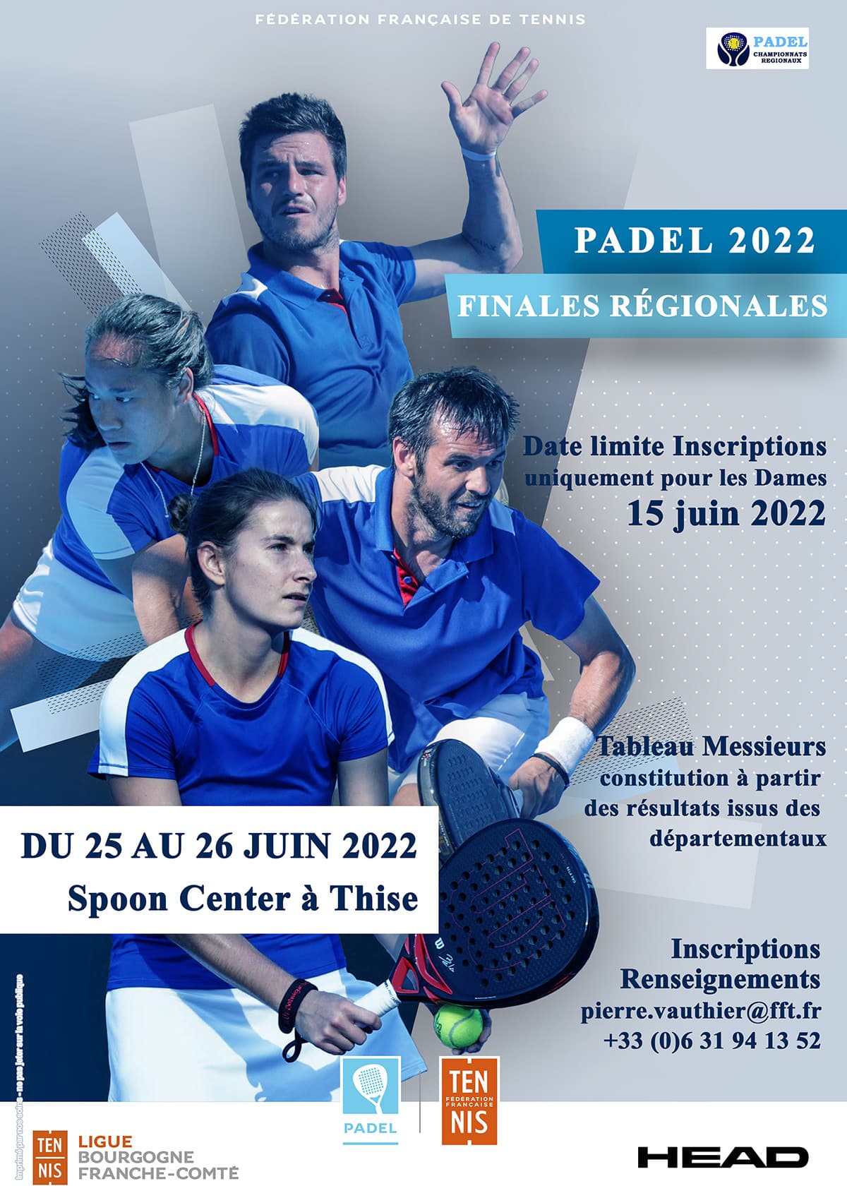 Championnat Régionaux de Padel 2022 : Ligue BFC de Tennis
