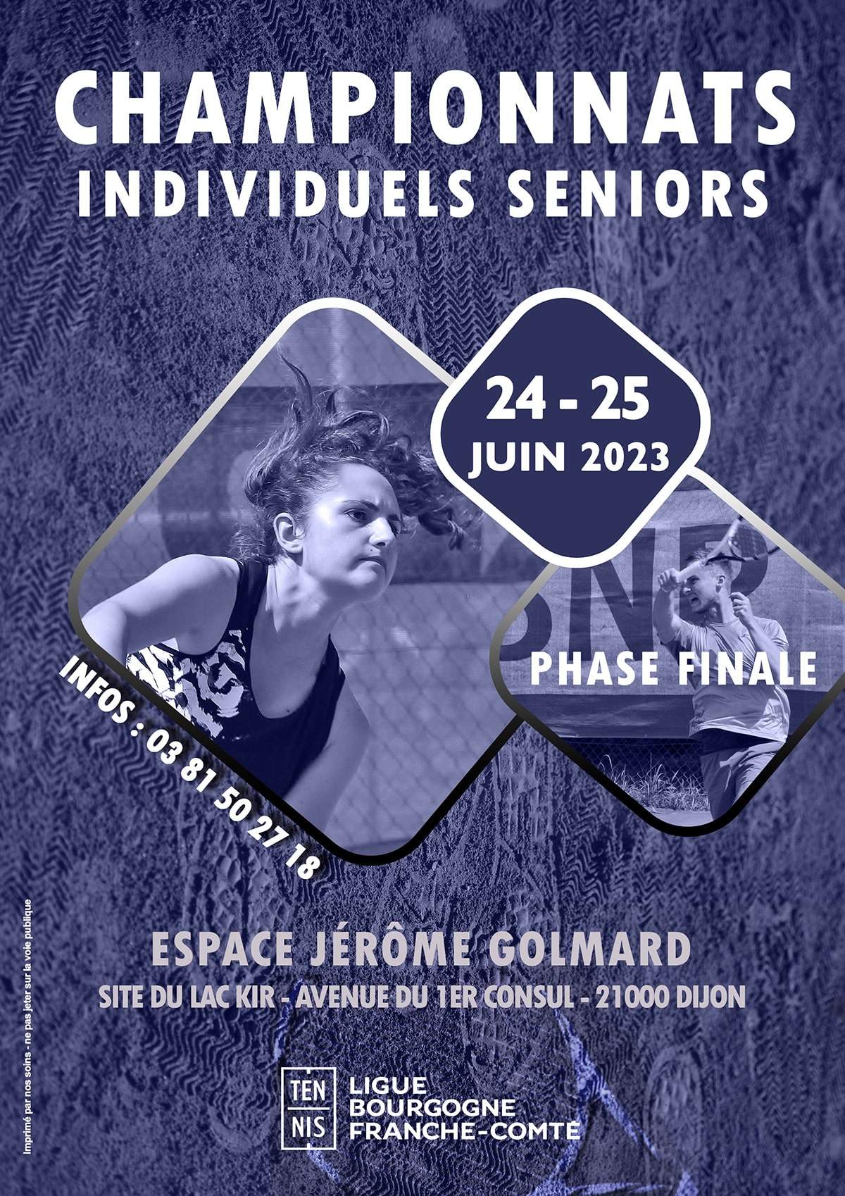 Individuels Régionaux Seniors 2023 : Ligue BFC de Tennis