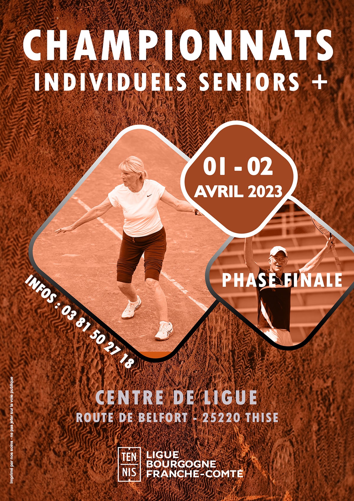 Individuels Régionaux Seniors Plus 2023 : Ligue BFC de Tennis