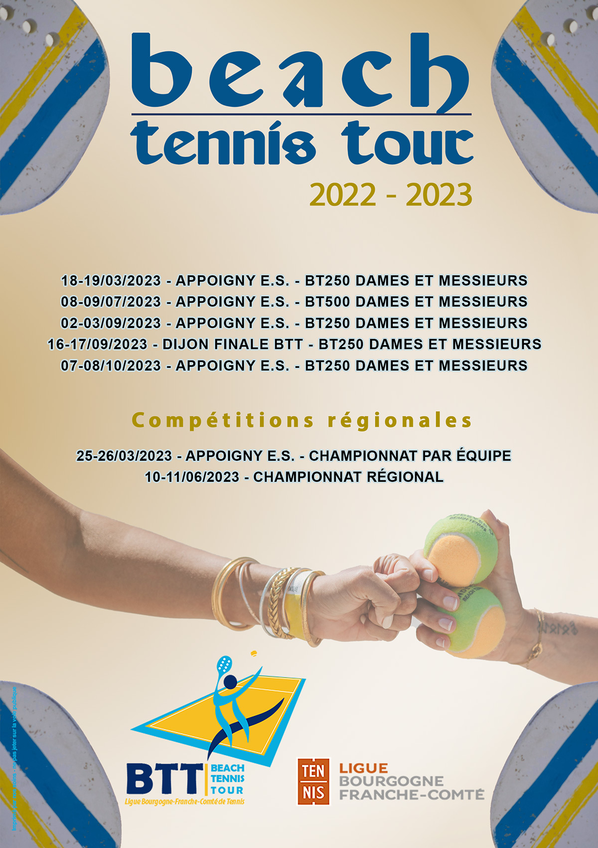 Beach Tennis Tour 2023 : Ligue Bourgogne-Franche-Comté de Tennis