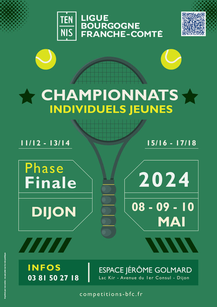 Individuels Régionaux Jeunes 2024 : Ligue BFC de Tennis