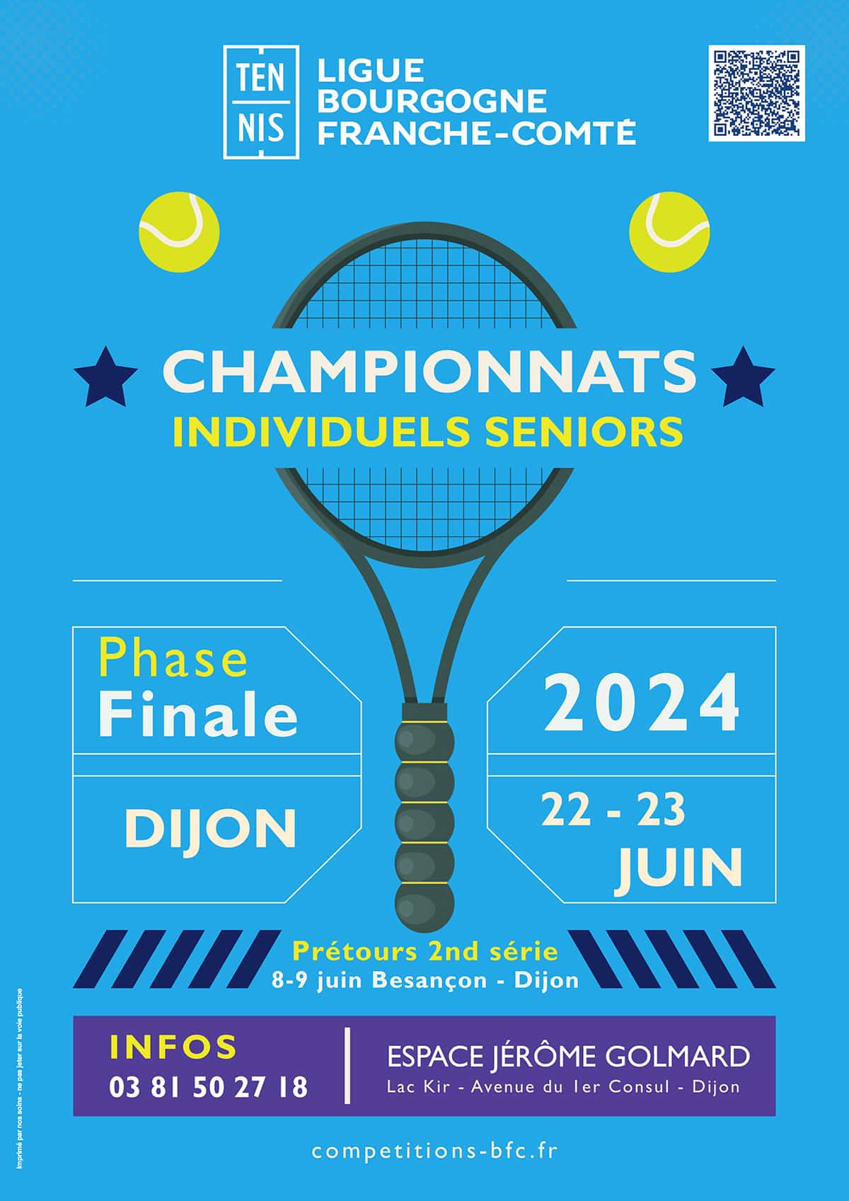 Individuels Régionaux Seniors 2024 : Ligue BFC de Tennis