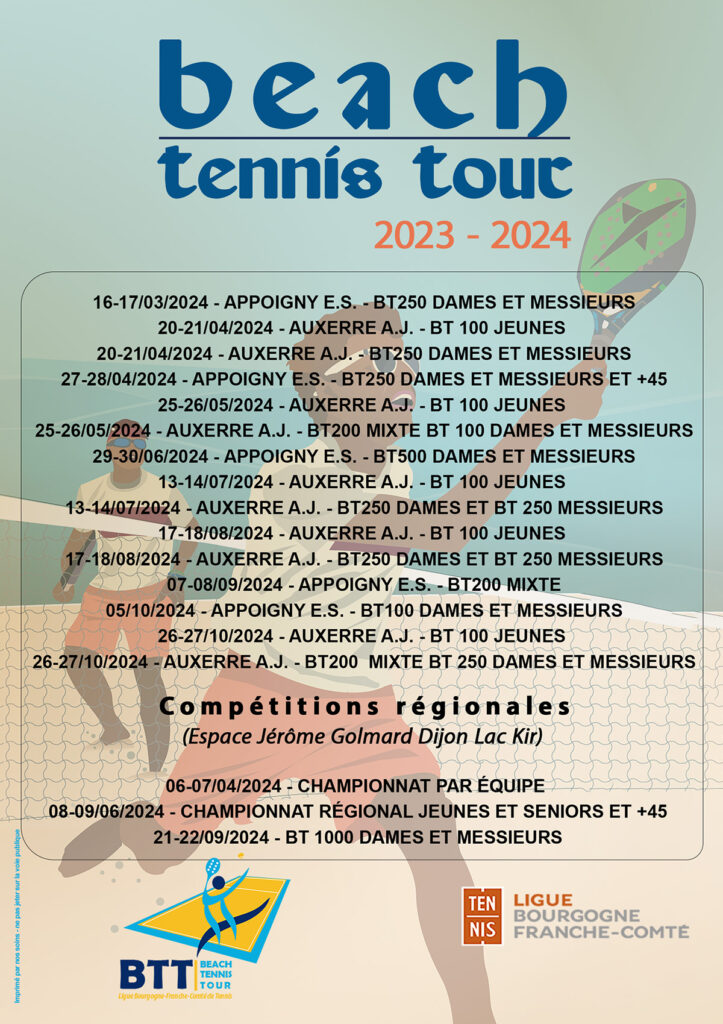 Beach Tennis Tour 2024 : Ligue BFC de Tennis