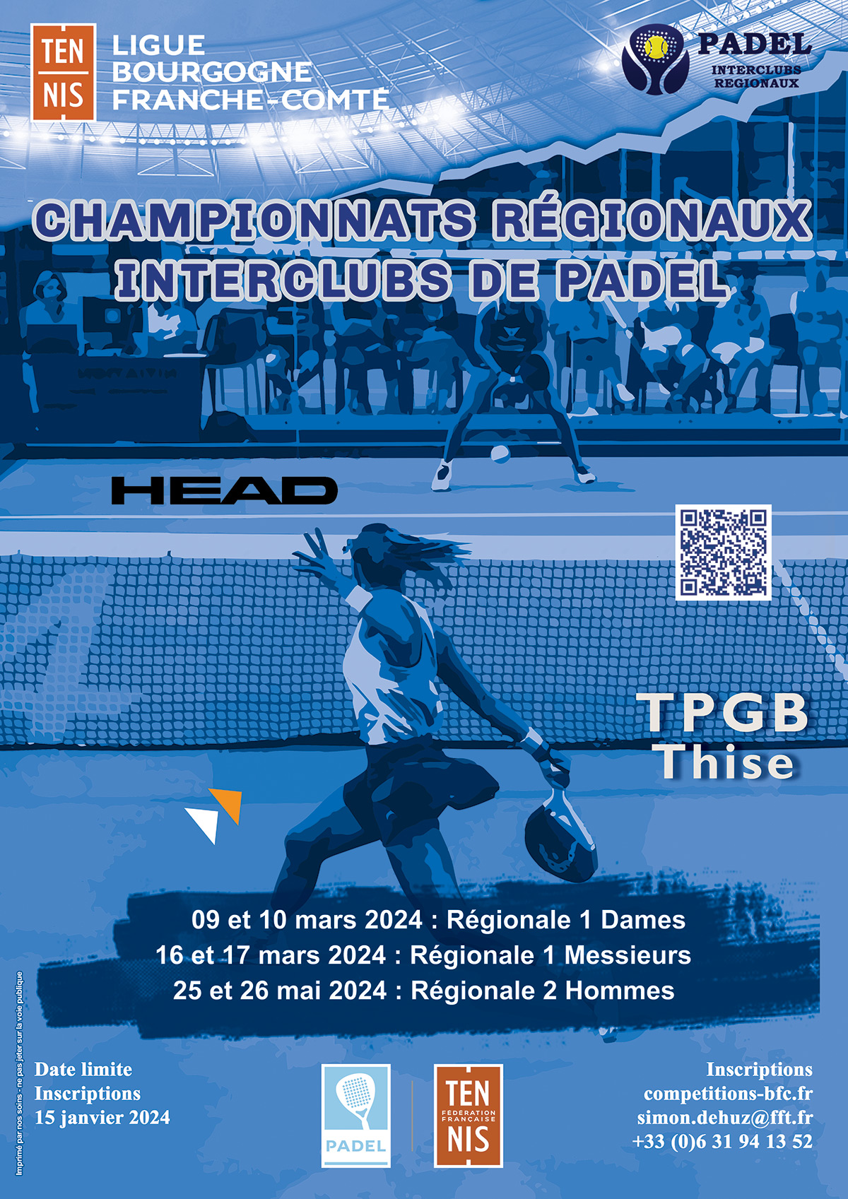 Interclubs Régionaux de Padel 2024 : Ligue BFC de Tennis
