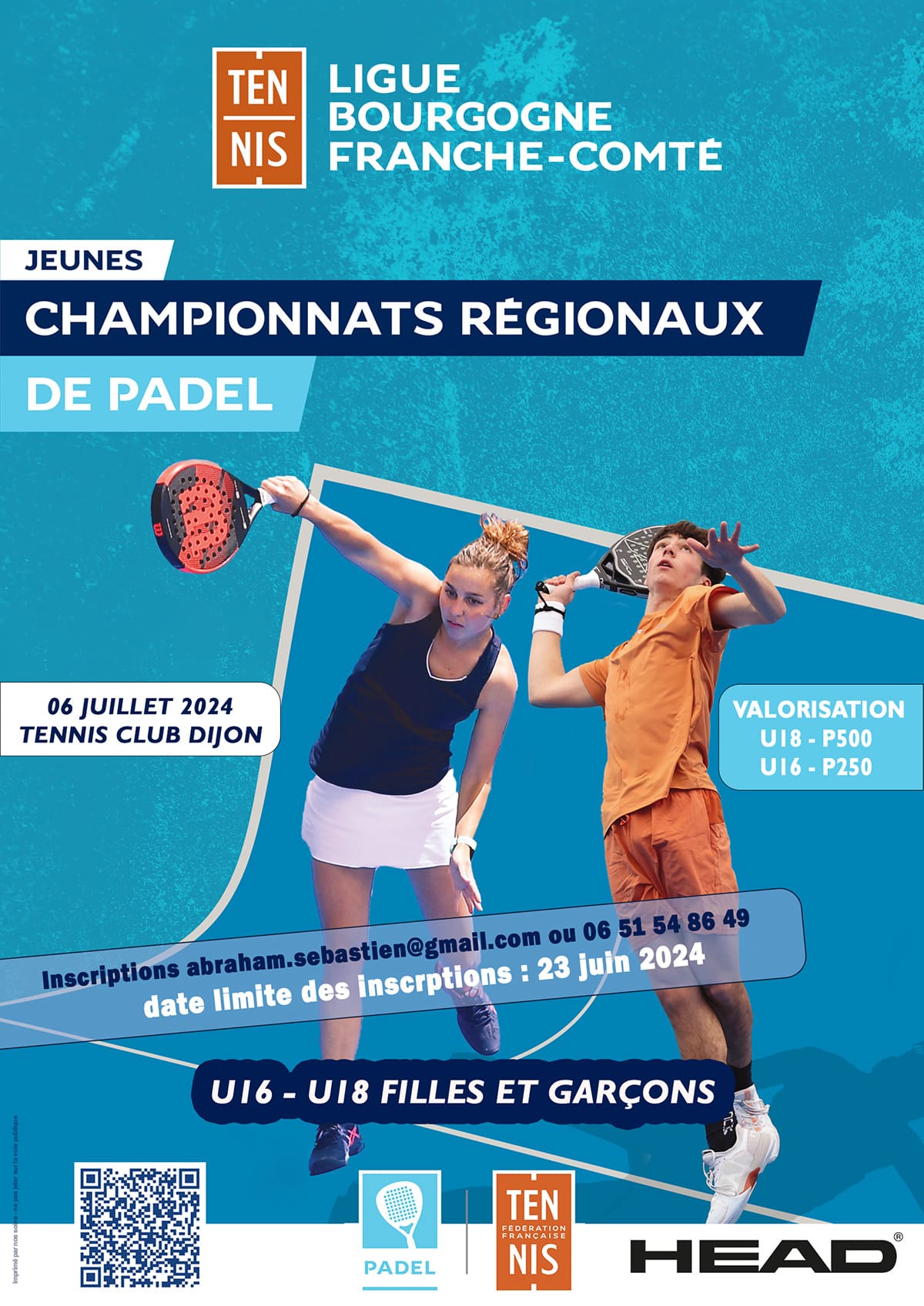 Finales régionales de Padel jeunes U16 et U18 2024 : Ligue Bourgogne-Franche-Comté de Tennis