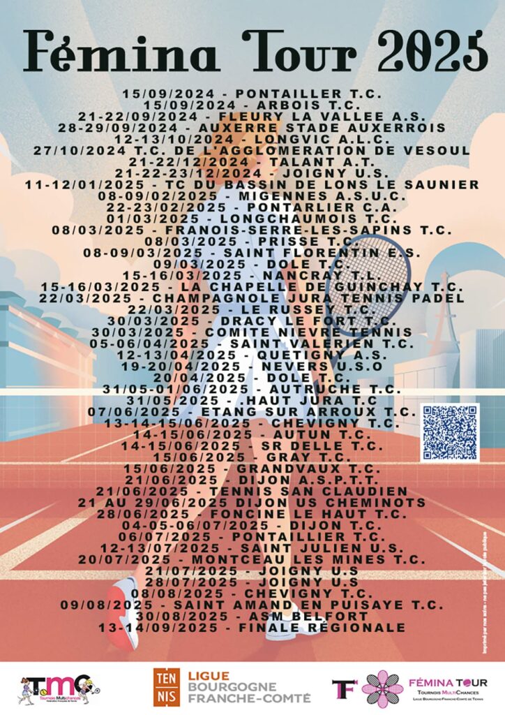 Affiche Femina Tour 2025 : Ligue BFC de Tennis