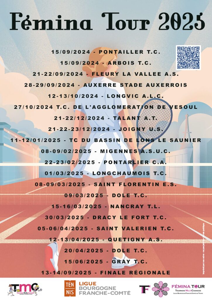 Affiche Femina Tour 2025 : Ligue BFC de Tennis