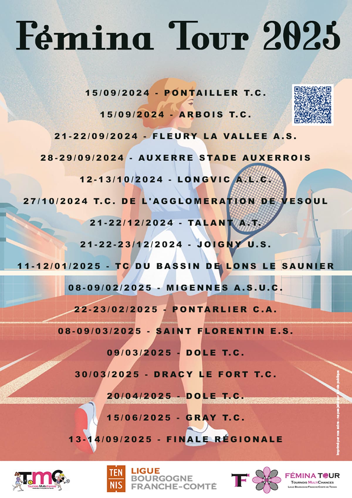 Affiche Femina Tour 2025 : Ligue BFC de Tennis