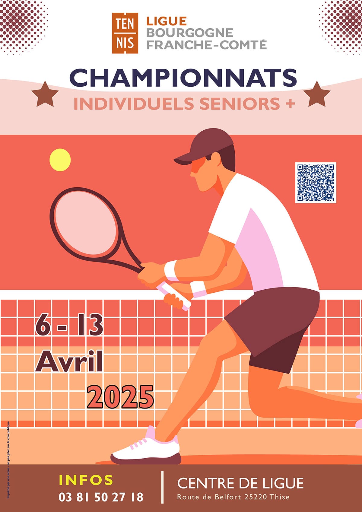 Individuels Régionaux Seniors Plus 2025 : Ligue BFC de Tennis