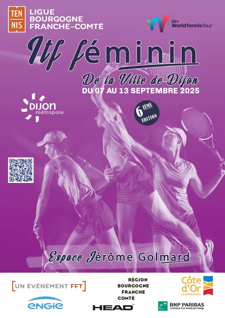 Affiche ITF Féminin 2025 : Ligue Bourgogne-Franche-Comté de Tennis