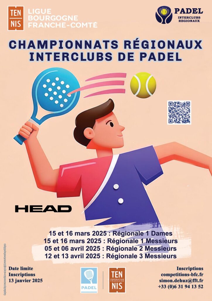 Interclubs Régionaux de Padel 2025 : Ligue BFC de Tennis