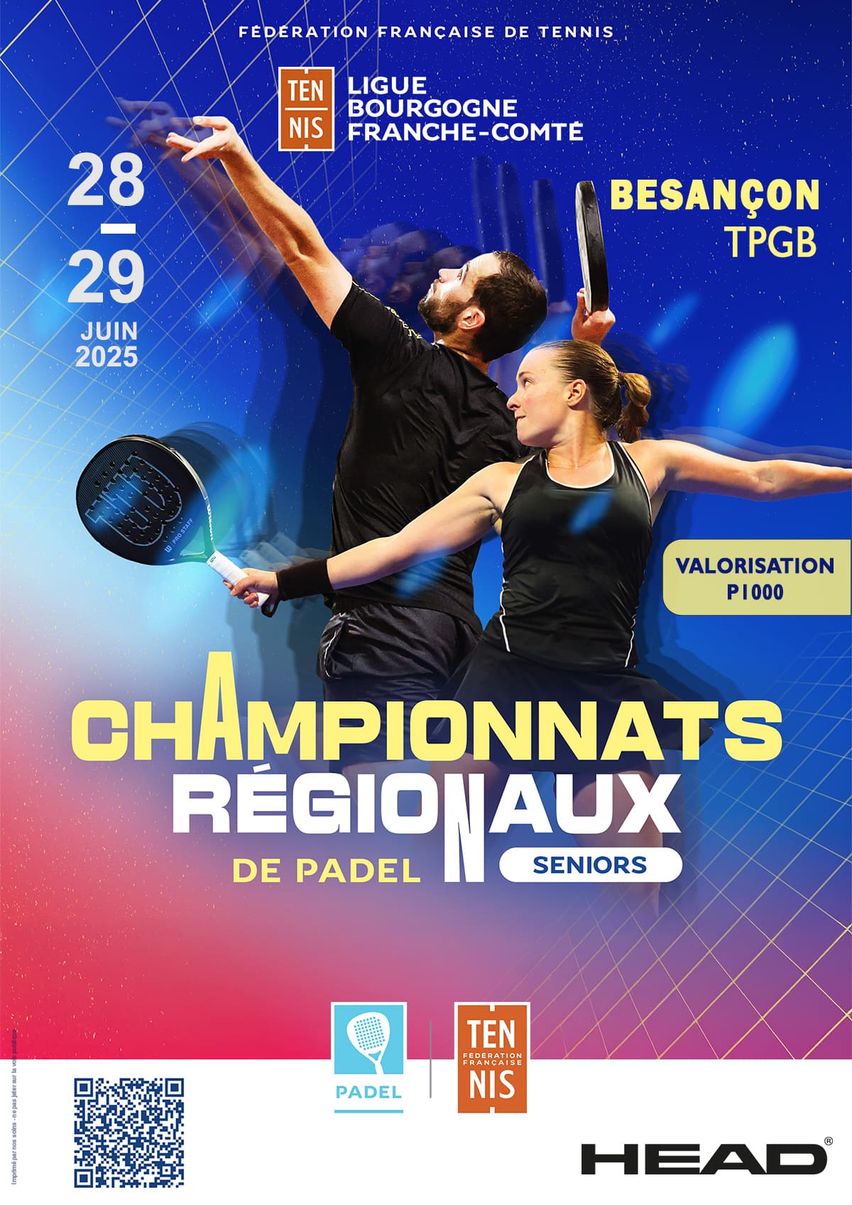 Finales régionales de Padel seniors 2025 : Ligue Bourgogne Franche-Comté de Tennis