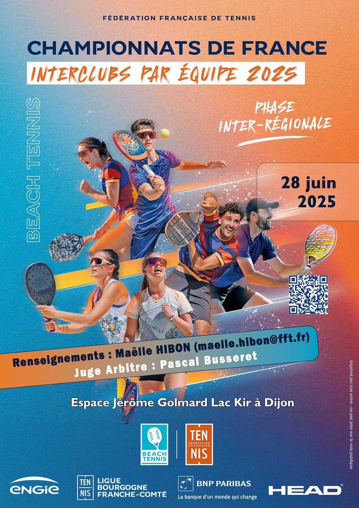 Interclubs par équipes phase inter-régionale de Beach Tennis : Ligue BFC de Tennis
