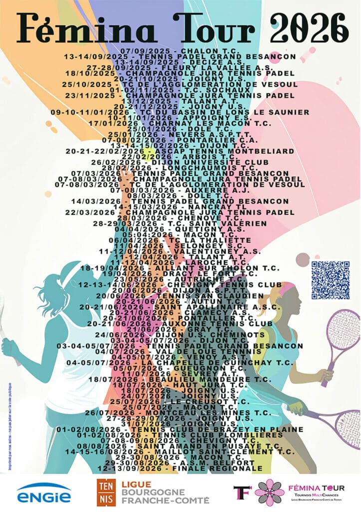 Affiche Femina Tour 2026 : Ligue BFC de Tennis
