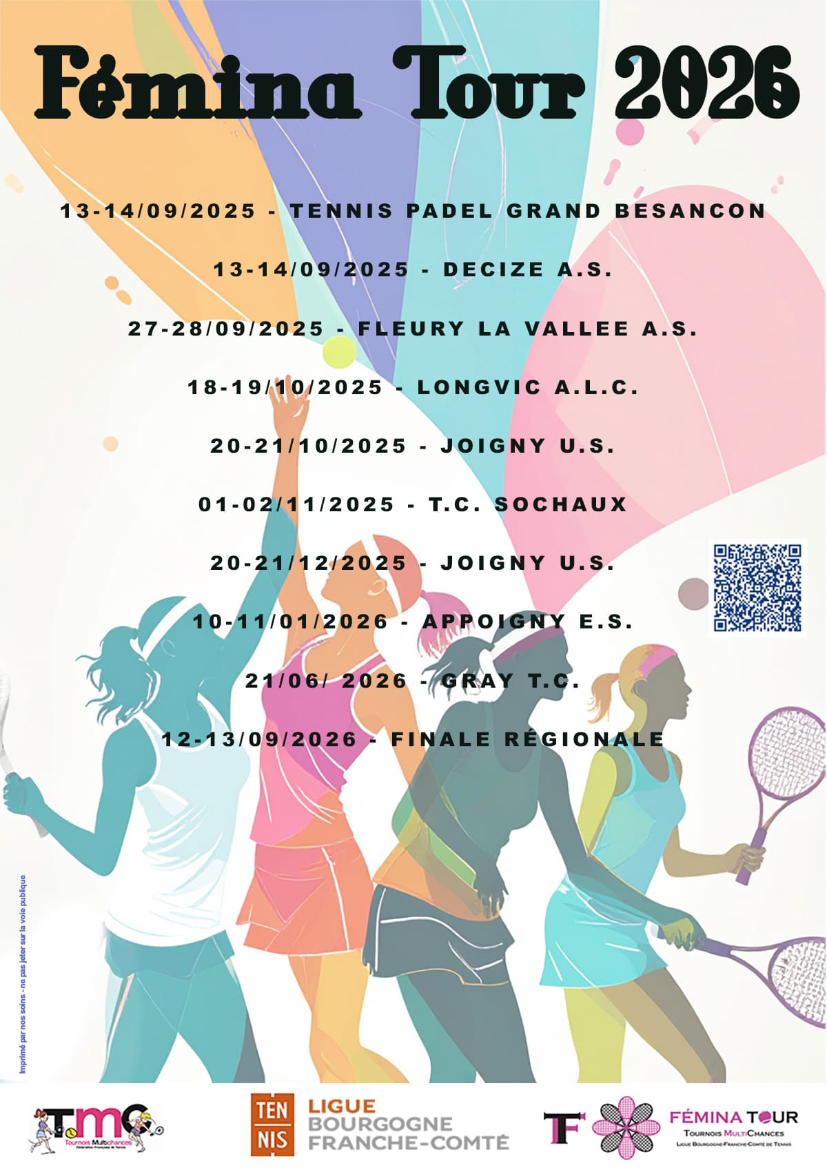 Affiche Femina Tour 2026 : Ligue BFC de Tennis