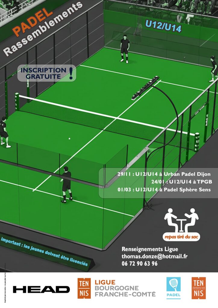 Rassemblements jeunes de Padel 2026 : Ligue BFC de Tennis