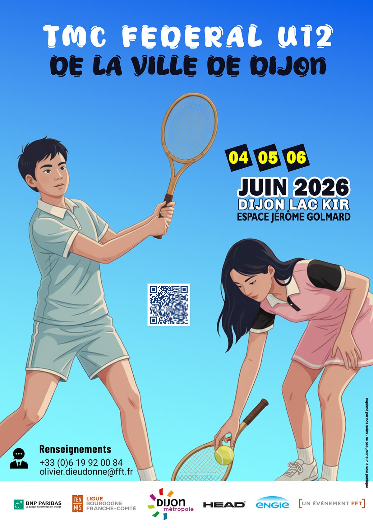 TMC Fédéral 12 ans 2026 de la Ville de Dijon : Ligue BFC de Tennis