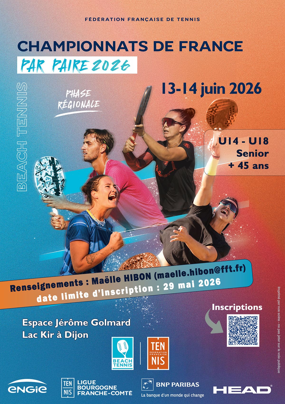 Championnat régional de Beach Tennis 2026 : Ligue BFC de Tennis